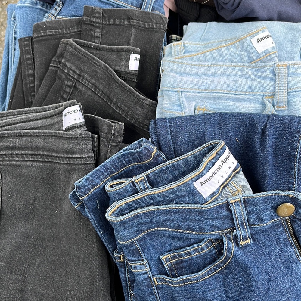 American Apparel MADE IN USA classic original easy jeans and pencil jeans